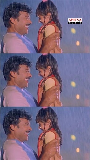 తడిసి తడిసిపోని… మది మురిసి మురిసిపోని 🌧️💖| Daddy | Chiranjeevi | Simran | S.A.Raj Kumar #Shorts
