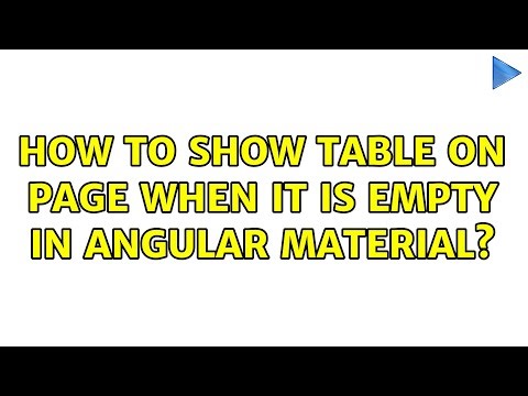 How to show table on page when it is empty in angular material?