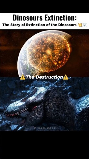 The Extinction of the Dinosours 💥☠️🤯 | #space #earth