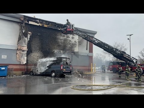 West Babylon FD Vehicle Fire/Extension to the building 4/3/26
