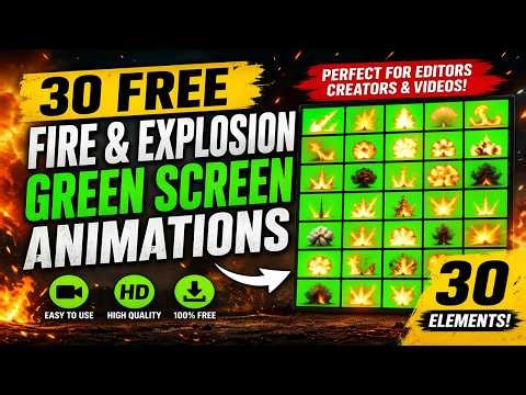 STOP Searching! 30 FREE Fire & Explosion Green Screen Effects (Insane VFX Pack 🔥)