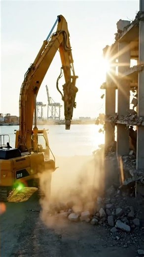 Massive Demolition & Excavation: Heavy Machinery at Work! 🚧
