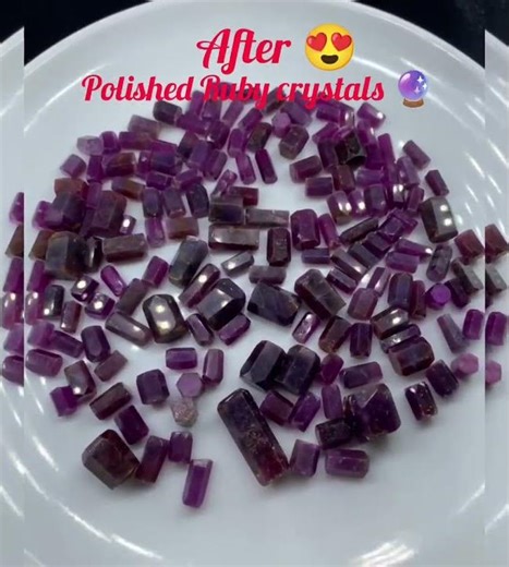 Raw precious Ruby stone | before & after | polished ruby | unbelievable price 😱 #ruby #reels #viral