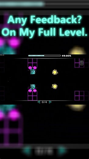 Geometry Dash Any Feedback On my Full Level! 💭🏁