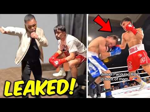 *FULL* PACQUIAO COACHES SON JIMUEL KO PUNCH MOMENTS BEFORE PRO FIGHT!