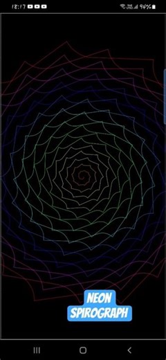 Making a neon spirograph through python turtle #viral #shorts #coding #python #android #CodingIT