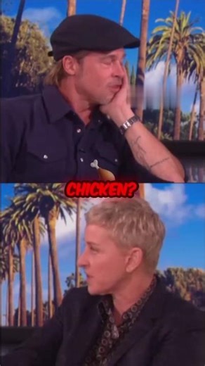 Brad Pitt reveals his first job was a chicken mascot! #youtubeshorts #actor #interview