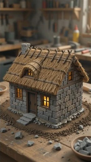Beautiful Cottage Construction in the Forest 🏡 | Dream Tiny House Build #shorts #smallhome #viral