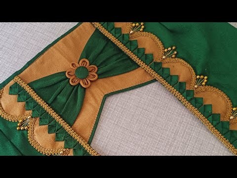 New designer blouse back neck design || Blouse || cutting and stitching back neck blouse design