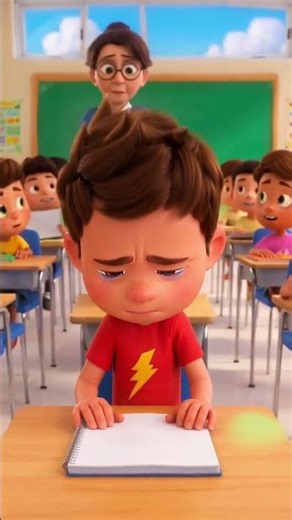 He Didn’t Do Homework… 😢📚#kids #shorts #school #lesson #study #sadtohappy