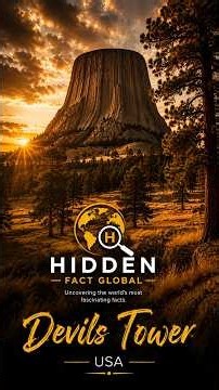 Devils Tower: America's Mysterious 50-Million-Year-Old Giant! 🗿😱 #Shorts #amazingfacts