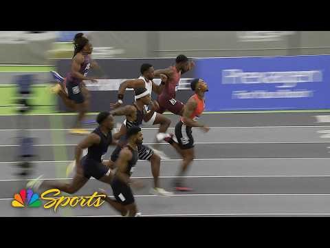 Jordan Anthony powers past Noah Lyles for 60m National Title | NBC Sports