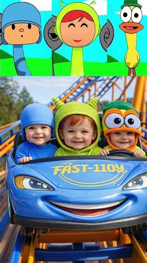 Incredibox Sprunki OC - Pocoyo X Nina X Pato Ride Roller Coasters In Real Life! Part 2