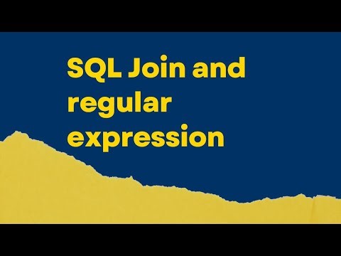 SQL Joins and Regular expressions