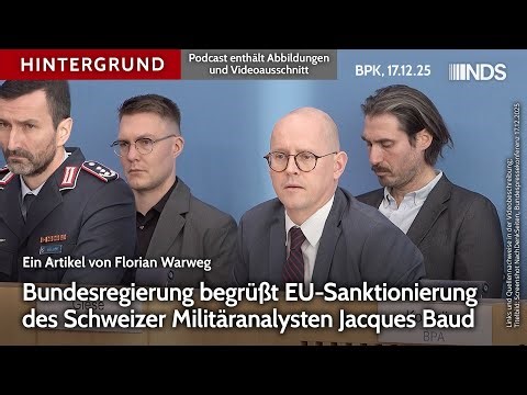 German government welcomes EU sanctions against Swiss military analyst Jacques Baud | NDS BPK HG