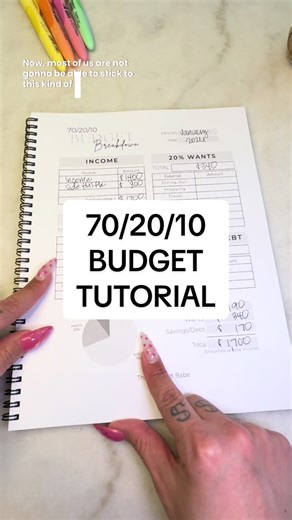 70/20/10 Budget Method Tutorial for 2026 🤩💵✨ #budgeting #budgetingtips #budgetingtiktok #budgeting101 #budget
