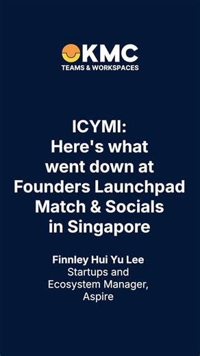 #kmc #thepartnerprogram #founderslaunchpad #searoadshow #singapore #startups #southeastasia #aspire | KMC Solutions