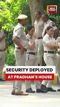 Security Tightened Outside Dharmendra Pradhan's Residence After Resignation as Education Minister