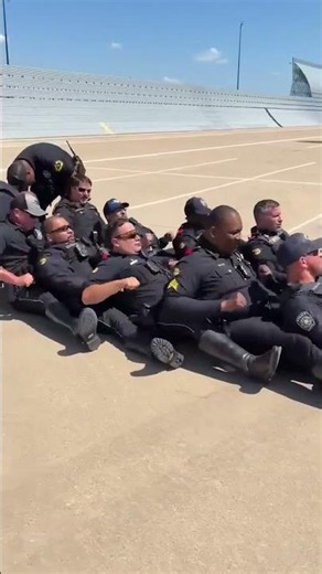 Dallas police perform 'viking row' for Norway World Cup team #shorts