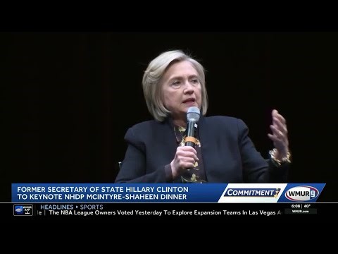 Hillary Clinton speaking at New Hampshire event in April