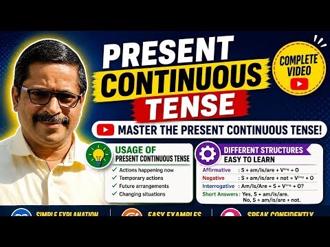 Present continuous tense| usage|different structures|complete video