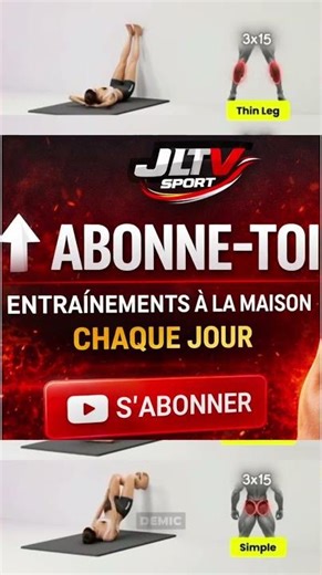 Affiner Jambes & Taille à la Maison 😱🔥 3x15 et tu vois la différence !