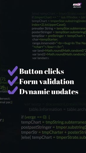 JavaScript Basics 2026 | DOM & Events #JavaScript #WebDev #Coding #frontend t #LearnCoding #DOM