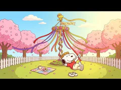 Snoopy May Day Spring Morning 🌸🌱 Jazz Study Music for Work & Deep Focus 🎷 Peaceful Classroom Vibes