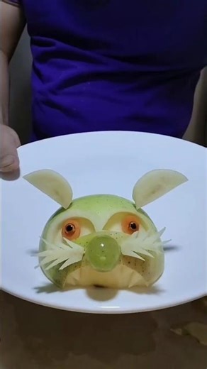 Apple Teddy Bear Shape Carving | Food Art Design#Fruit Cutting design Skills#Kitchen Skills#