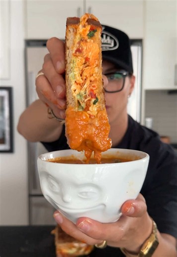 Grilled Cheese and Tomato Soup (Chicken Panini Twist)