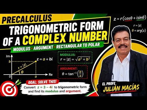 TRIGONOMETRIC FORM OF A COMPLEX NUMBER | UNLOCK HIDDEN MATH POWER | PRECALCULUS