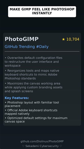 GitHub Trending Repositories: Diolinux/PhotoGIMP 🇬🇧