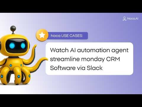 Watch AI automation agent streamline monday CRM Software via Slack