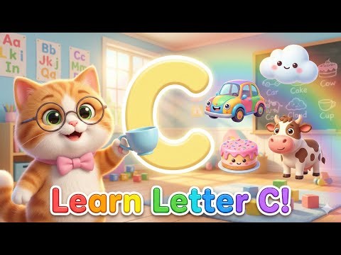 Letter C Learning for Kids | Alphabet C Words | Cat, Car, Cake & More!