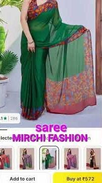 Flipkart finds💫🌈🤩*MIRCHI FASHION*💝💞👌printed daily wear chiffon georgette saree#shorts#viral#trending