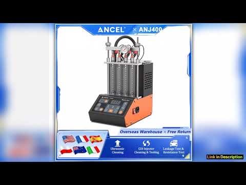 ANCEL ANJ400 4Cylinders GDI Fuel Injector Cleaner Tester Auto Ultrasonic Injector Cleaning Machine