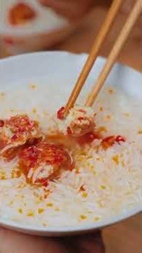 Have you ever seen white rice served with a hidden side dish? #mukbang #food