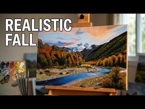 Realistic Fall Forest Painting | Oil Painting Technique Breakdown