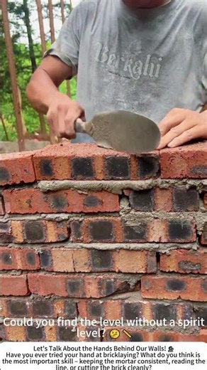 Bricklaying with Cement and Hand Tools – The Quiet Craft of Building 🧱🔨