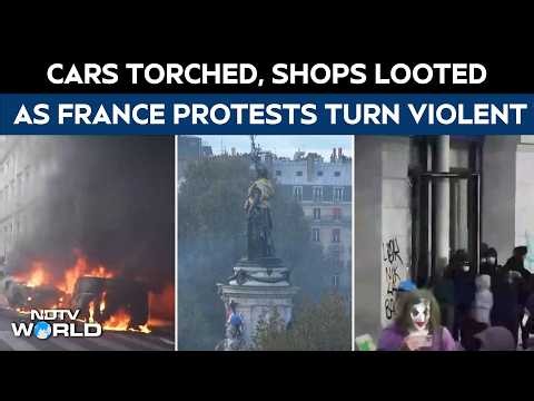 France Protests Turn Violent: Cars Torched, Shops Looted As Cost-Of-Living Protests Rock Cities