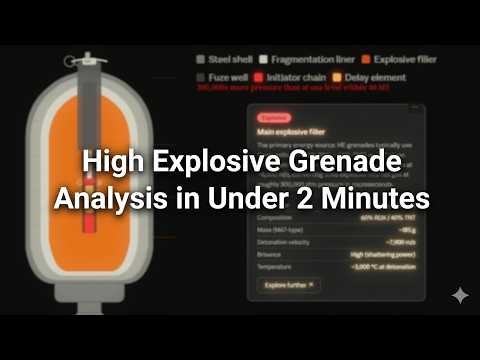 High-Explosive Grenade Analysis in Under 2 Minutes