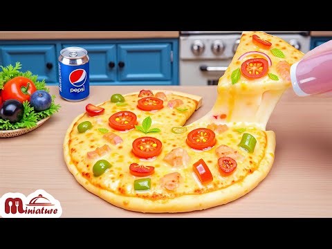 🍕 So Satisfying Mini Pizza Hut’s BBQ Chicken Pizza Recipe | ASMR Cooking Mini Food