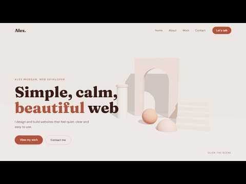 🏛️ Create A Responsive 3D Portfolio Website in HTML CSS & JavaScript | Step-By-Step Tutorial