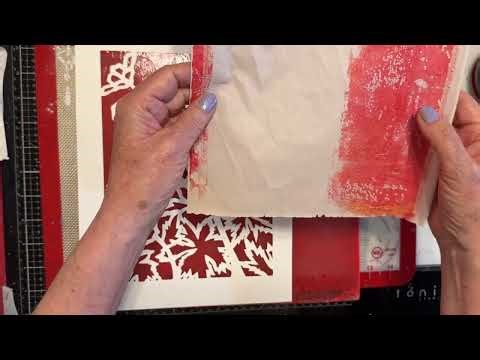 Mixed Media Monday! - Gelli Printing with Stencils!