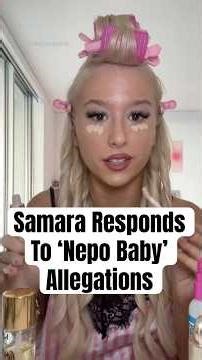 Samara Responds To 'Nepo Baby' Allegations #shorts #samaraispink #samaraglowhouse