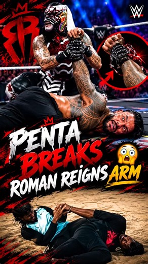 Penta Breaks Roman Reigns Arm 😮 👇🏼full match #wwe #romanreigns #penta #wweraw #shorts #mwe #roman
