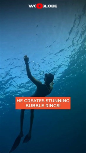 This Freediver's INCREDIBLE Bubble Rings Look Like Magic