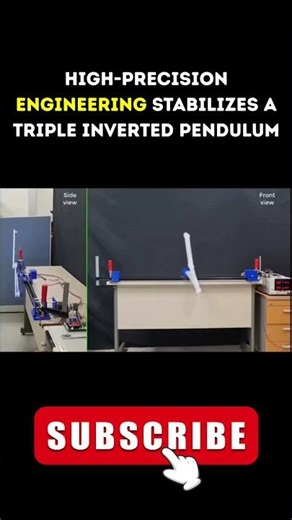 HIGH-PRECISION ENGINEERING STABILIZES A TRIPLE INVERTED PENDULUM ||. #physics #pendulum