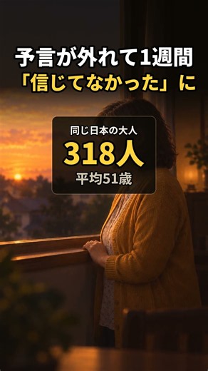 予言が外れて1週間で「信じてなかった」になる #心理学 #予言