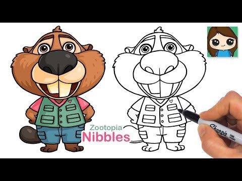 How to Draw Nibbles Maplestick Beaver | Zootopia 2